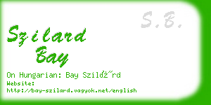 szilard bay business card